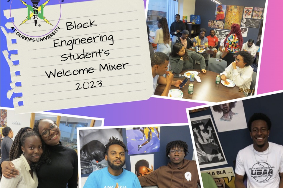 Black students in Engineering mixer poster